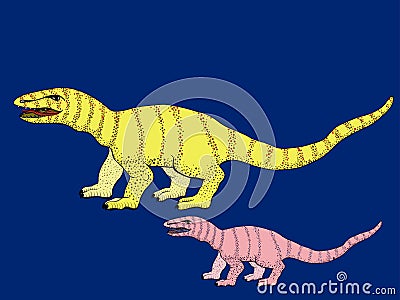 Dinosaurs. Vector images. Illustrations for children. Vector Illustration